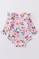 Pink floral print bamboo girl bubble