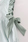 Green gingham girl ruffle bubble