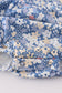 Blue delicate floral smocked girl bubble