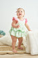 Platinum star print ruffle girl bubble