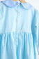 Blue puppy hand smocked stripe dress