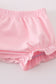 Pink bow print girl bloomer set