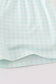 Green gingham boy shorts set