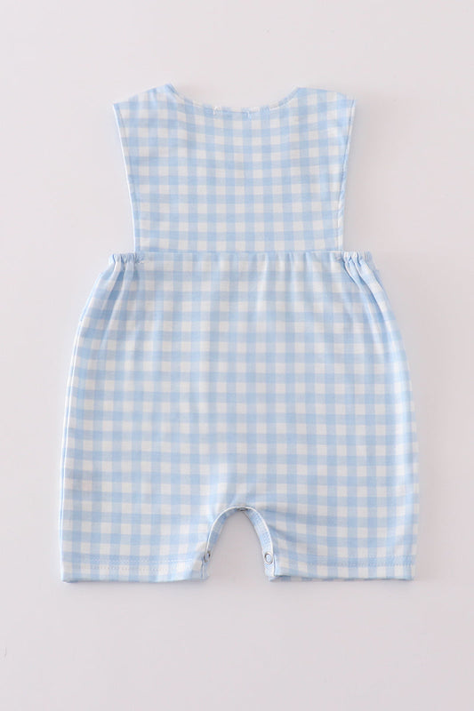 Blue gingham boy jonjon