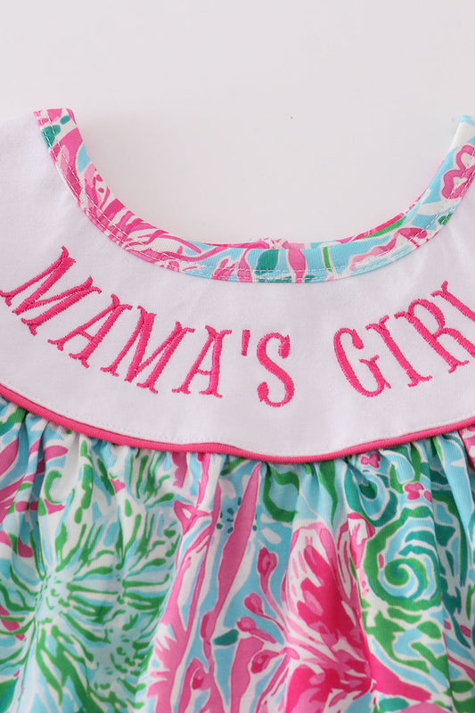 Pink Palm Paradise MAMA'S GIRL dress