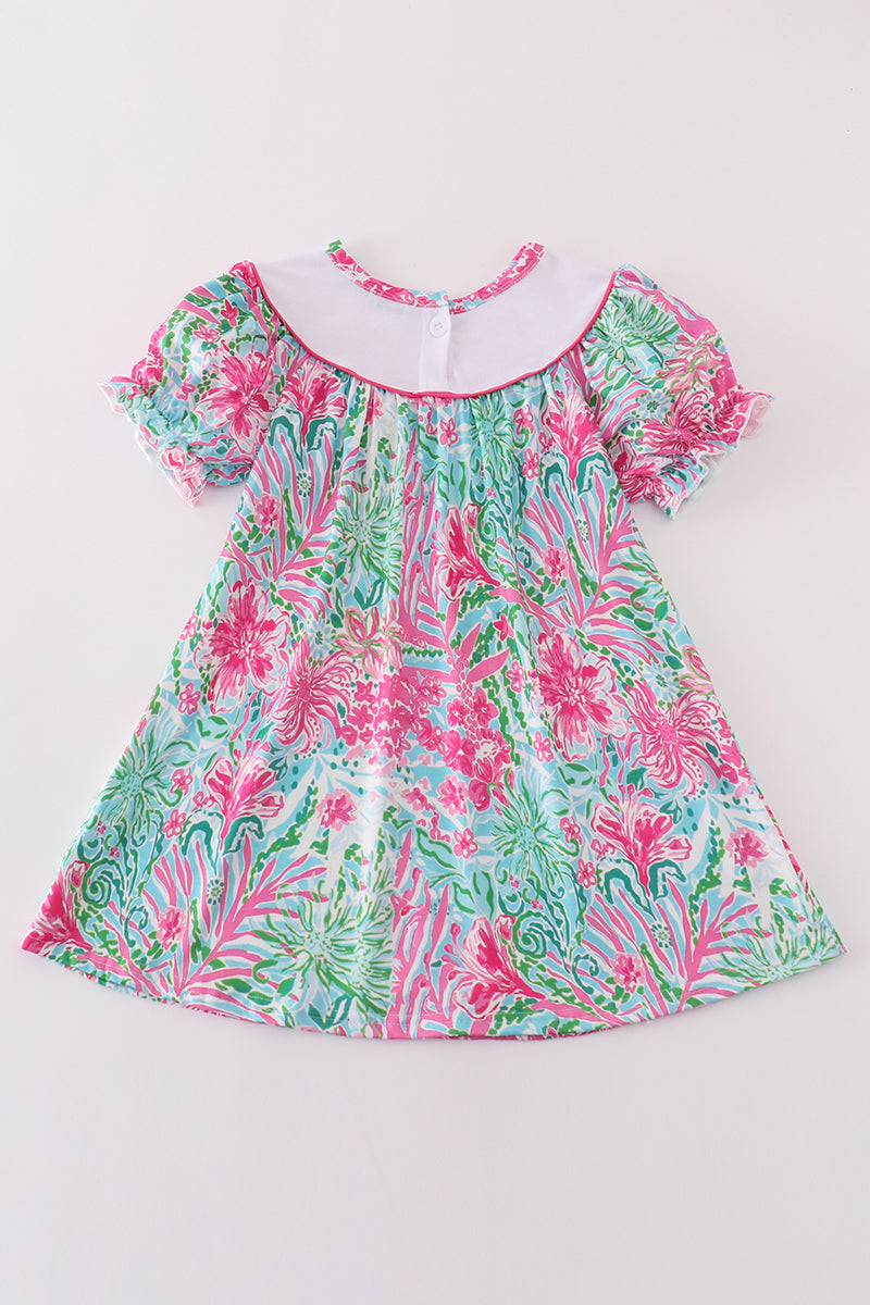 Pink Palm Paradise MAMA'S GIRL dress