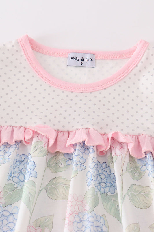 Pink Blossom Serenity print girl set