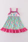 Green Island Breeze embroidery girl dress