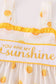 Yellow you are my sunshine embroidery girl set