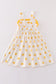 Yellow you are my sunshine embroidery dress