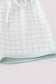 Blue checkered boy shorts set