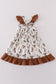 Khaki duck daddy's girl embroidery dress