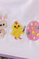 Easter floral bunny egg embroidery girl bloomer set