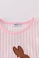 Pink easter bunny applique stripe girl dress