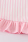 Pink easter bunny applique stripe girl dress