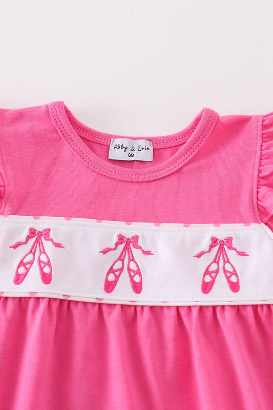 Pink ballerina embroidery girl bubble