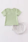 Green Excavator Appliqué 2 pc. Boy Diaper Cover Set